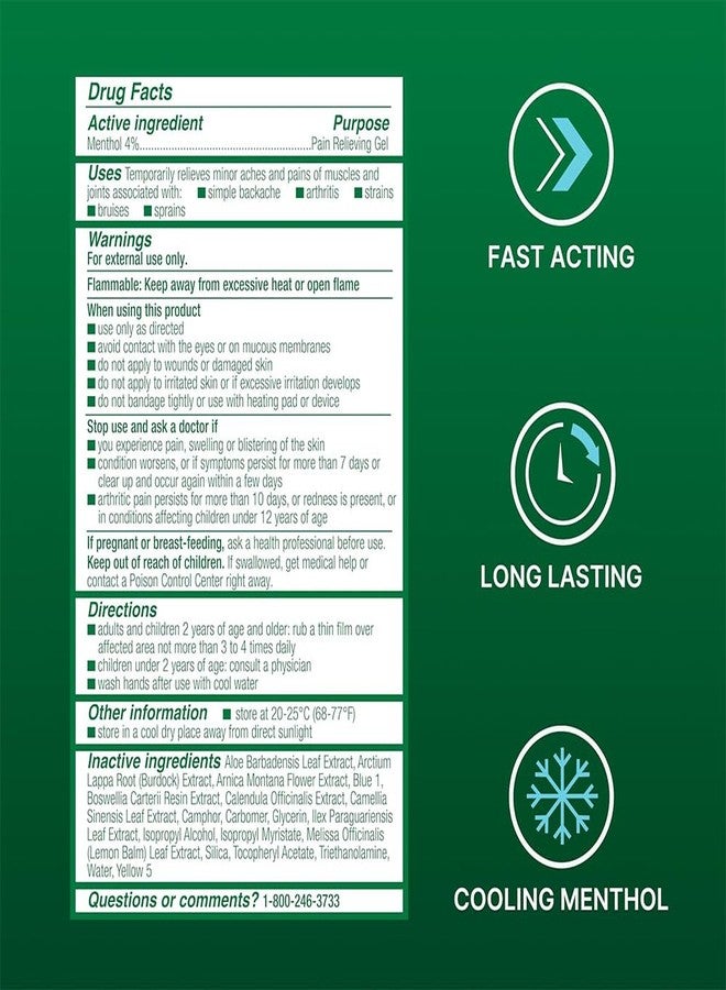 Biofreeze Menthol Pain Relieving Gel Colorless Gel 3 FL OZ Tube for Pain Relief Associated with Sore Muscles, Arthritis, Simple Backaches, and Joint Pain (Packaging May Vary - Image 5