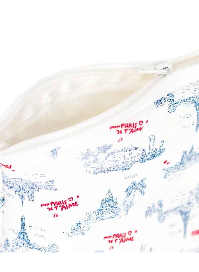 Petit Bateau Baby pouch with Paris motifs in cotton