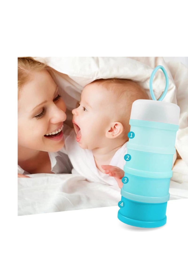 Zikra Non-Spill Portable Stackable Baby Milk Powder Dispenser, Bpa Free, 4 Layers - Image 2