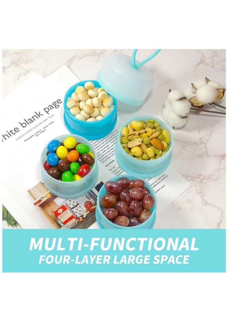 Zikra Non-Spill Portable Stackable Baby Milk Powder Dispenser, Bpa Free, 4 Layers - Image 3