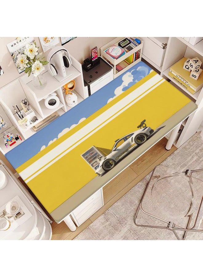 American Mouse Pad Oversized Racing Car Office Desk Mat Creative Sports Car Large Thickened Computer Keyboard Pad For Boys And Girls-Color:900x400mmx5mm [thickened]-Pattern:Sdwz218 (9)【sports Car】  - Image 1