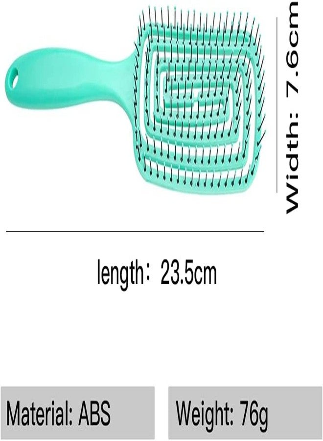 DORMICO Hair Brush, Curved Vented Brush Faster Blow Drying, Professional Curved Vent Styling Hair Brushes for Women, Men, Paddle Detangling Brush for Wet Dry Curly Thick Straight Hair (Green) - Image 3