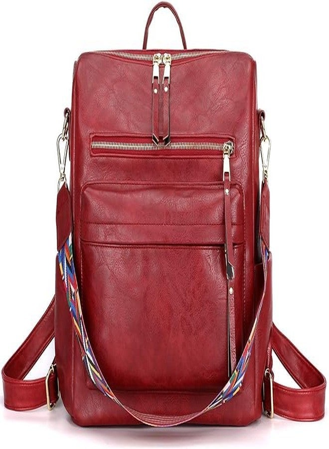 Craftify Backpack for women | Women's Fashion Backpack Purses Multipurpose Design Handbags and Shoulder Bag with sling belt | Handbag | College | Girls | Office | Printed | women backpack (Maroon) - Image 2