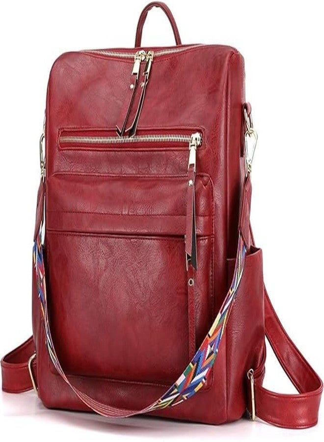 Craftify Backpack for women | Women's Fashion Backpack Purses Multipurpose Design Handbags and Shoulder Bag with sling belt | Handbag | College | Girls | Office | Printed | women backpack (Maroon) - Image 1