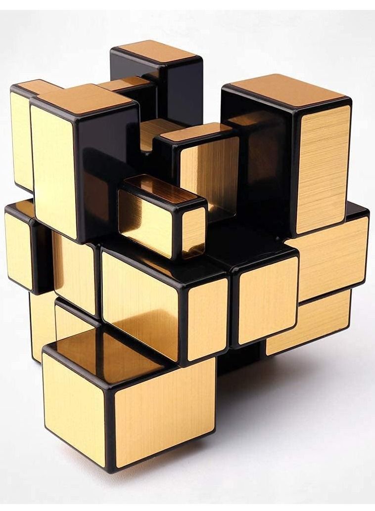 Qiyi Mirror 3x3 Gold Non-Magnetic Speedcube - Image 2