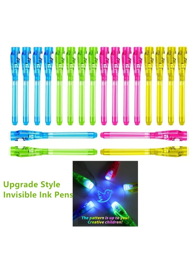 LuckyNov Invisible Ink Pen, UV Pen,12Pcs Disappearing Ink Pen with UV Light, Magic Marker for Secret Message Kids Party Favors Ideas Gifts, Classroom Prizes Goodie Bags, Drawing Writing Pen Highlighter Funny Drawing Hidden Secret Pen - Image 1