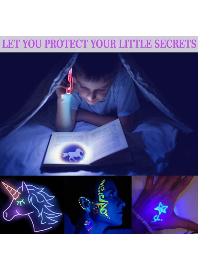 LuckyNov Invisible Ink Pen, UV Pen,12Pcs Disappearing Ink Pen with UV Light, Magic Marker for Secret Message Kids Party Favors Ideas Gifts, Classroom Prizes Goodie Bags, Drawing Writing Pen Highlighter Funny Drawing Hidden Secret Pen - Image 3
