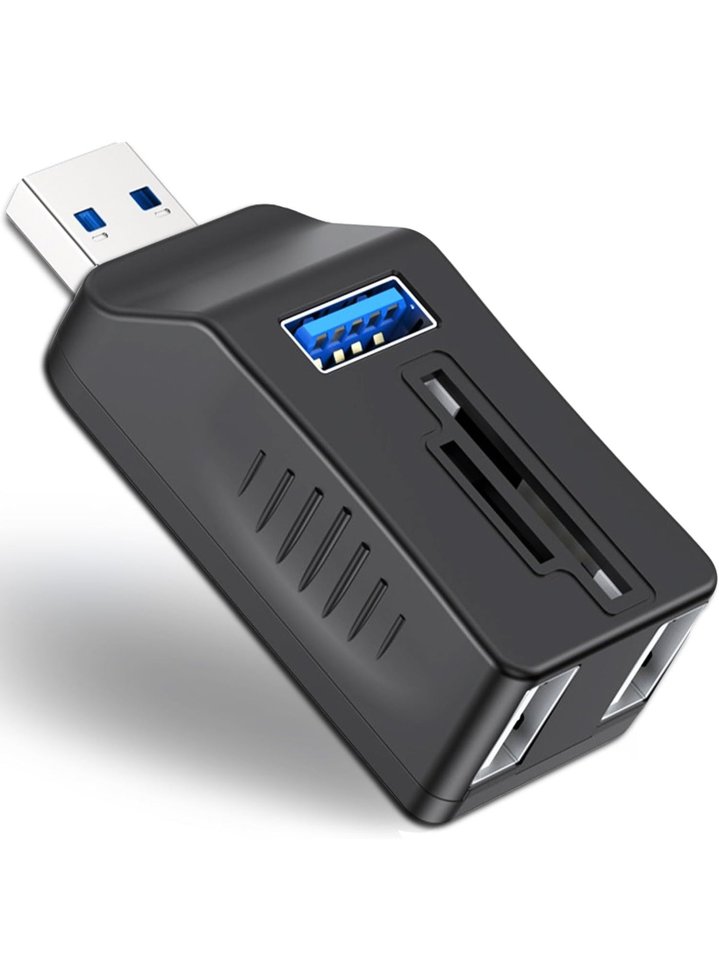 5-Port USB 3.0 Hub with SD TF Card Reader, USB Extender Adapter with Memory SD/Micro SD Card Reader, USB 3.0/2.0 Ports, Portable USB Splitter for Laptop,PC, Camera, Flash Driver, HDD, Dash Cam