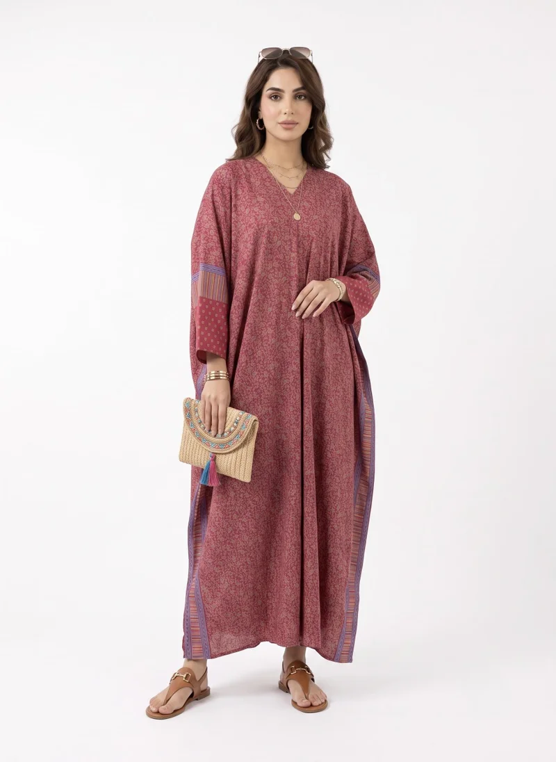 هدية المدينة  Mosaic Printed Abaya - HM