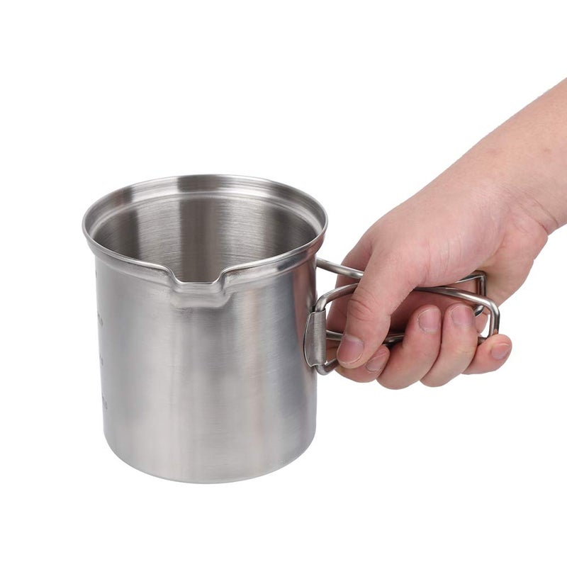 Portable Stainless Steel Camping Cookware Set With Foldable Handle And Storage Bag - Image 5