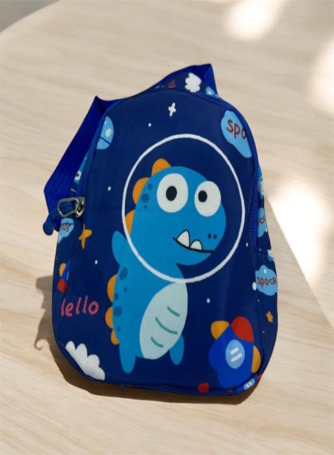 Best Stylish Waterproof Lightweight Casual/Picnic/Tuition/School Bag/Backpack for Children Boys And Girls Return Gift for Kids, Crossbody Sling Bag (Blue Dino) - Image 3