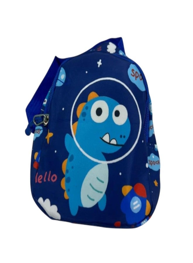Best Stylish Waterproof Lightweight Casual/Picnic/Tuition/School Bag/Backpack for Children Boys And Girls Return Gift for Kids, Crossbody Sling Bag (Blue Dino) - Image 2
