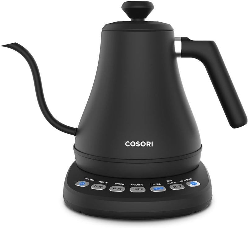 Cosori Electric Gooseneck Kettle with 5 Temperature Control Presets, 0.8L, Black - Image 1