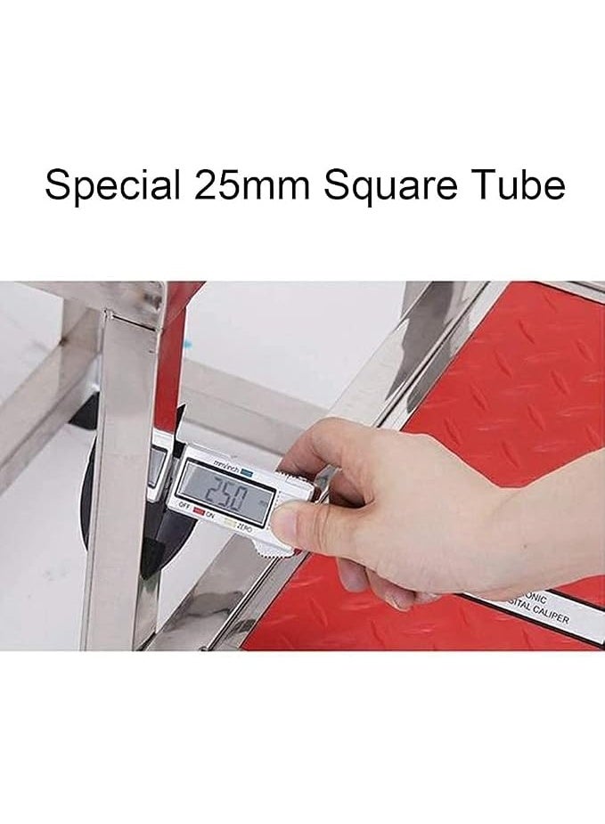 Stainless Steel Step Stool – Portable Non-Slip Household Ladder and Footstool with Anti-Slip Platform, 110kg Load Capacity for Home, Hospital, and Library Use - Image 5