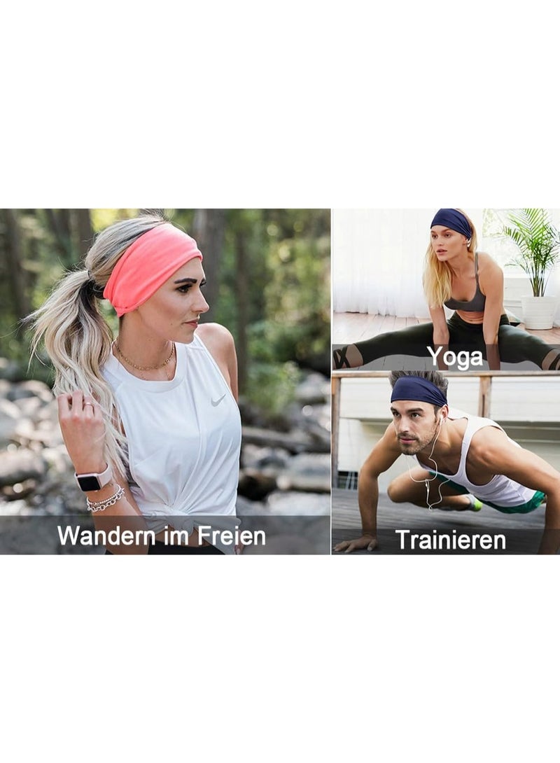 2 Pcs headbands For Women Wide Black&Brown Headband Yoga Workout Head Bands Hair Accessories - Image 5