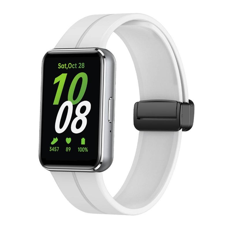 سوار ساعة ذكية باللون أزرق قابل للتعديل رياضي من السيليكون متوافق مع Samsung Galaxy Watch بملاءمة قابلة للتعديل وحزام ناعم للاستبدال اليومي - Image 3