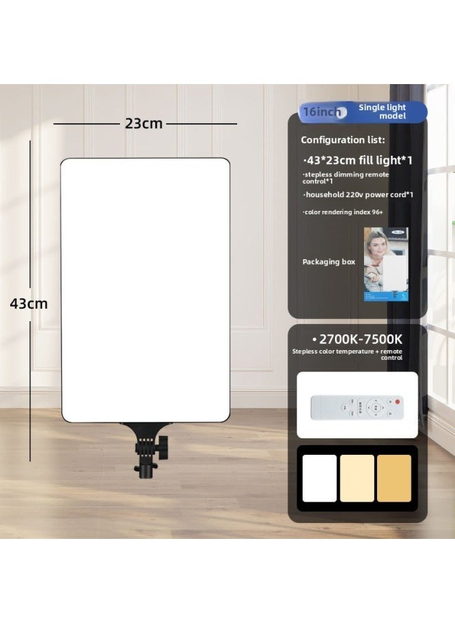 Generic 13/16/24 Inch Large Screen Plane Photography Live Fill Light Full Light Screen Square Panoramic Mobile Phone Fill Light-Specifications:RL-16 Inch Plane Fill Light (single Light Without Bracket)  - Image 1