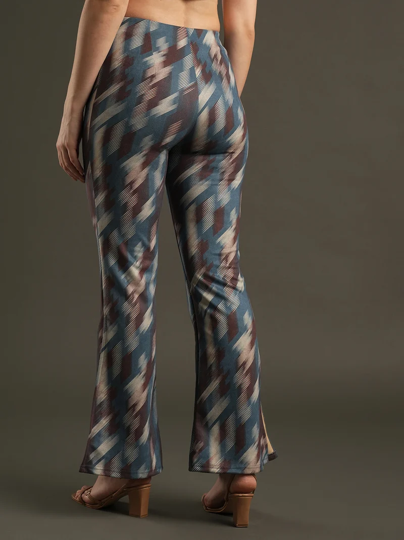 globus Women Printed Stretchable Slim Fit Treggings