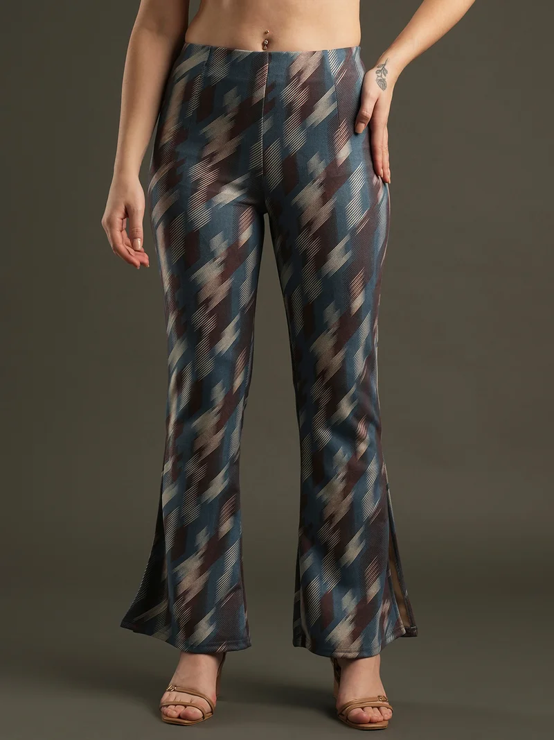 globus Women Printed Stretchable Slim Fit Treggings