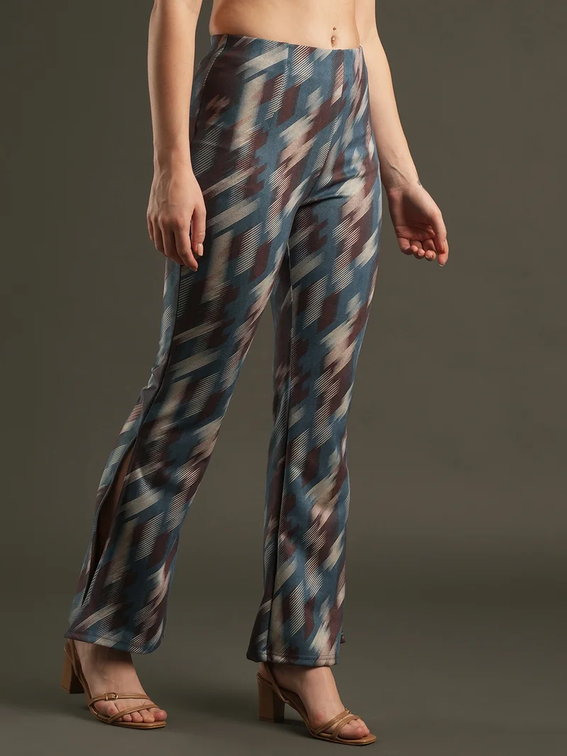 globus Women Printed Stretchable Slim Fit Treggings