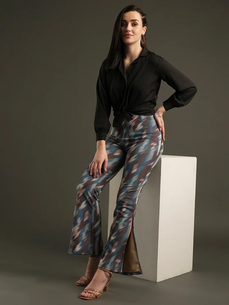 globus Women Printed Stretchable Slim Fit Treggings
