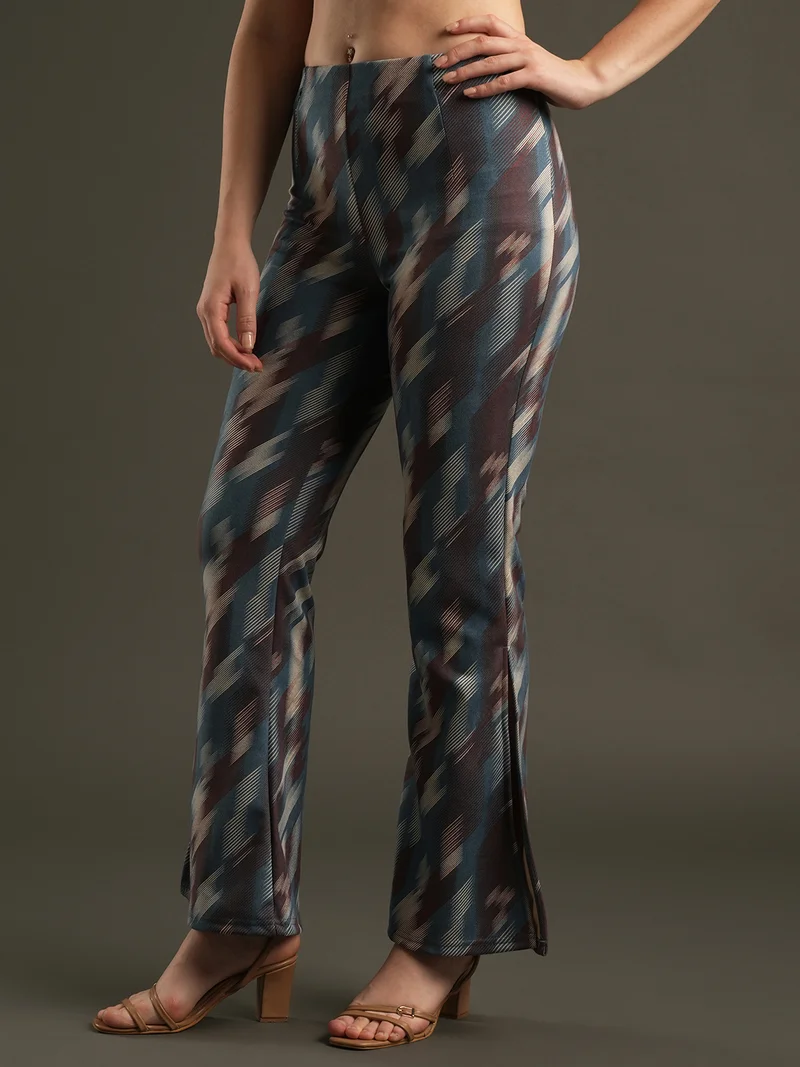 globus Women Printed Stretchable Slim Fit Treggings