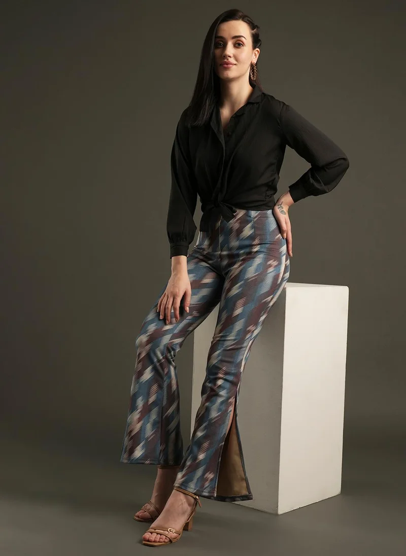 جلو باص جلوبس تريجينجز نسائي مطبوع بقصة ضيقة قابلة للتمدد