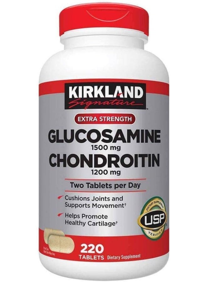 Kirkland Signature Extra Strength Glucosamine 1500 Mg Chondroitin 1200 Mg 220 Tablets  - Image 4