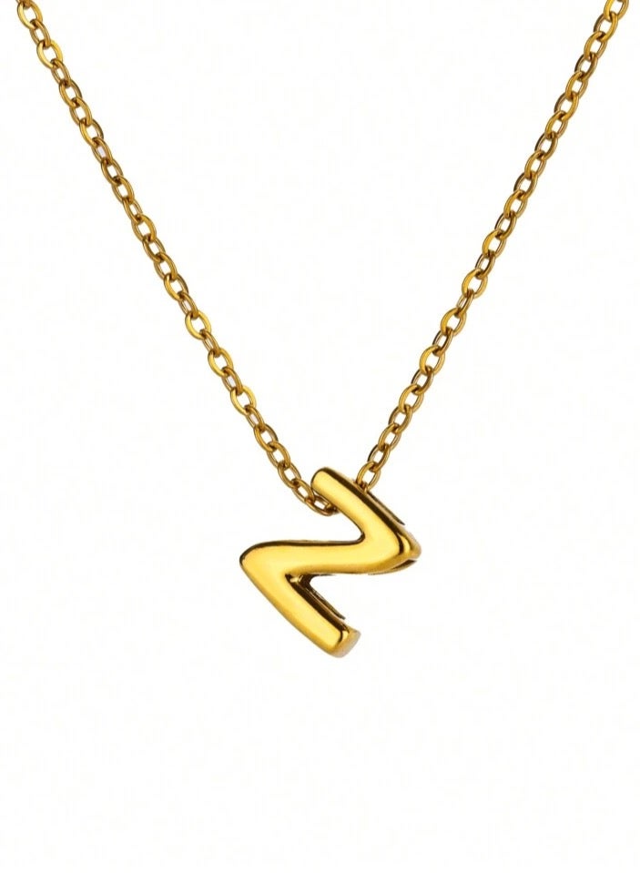 إيكوال سلسال نسائي مصنوع من الاستانلس ستيل مطلي باللون الذهبي