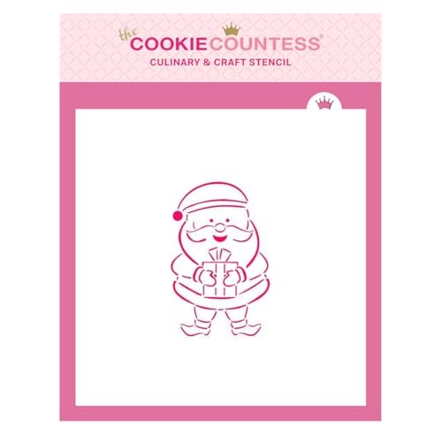 The Cookie Countess Inc The Cookie Countess Santa PYO Stencil - Image 1
