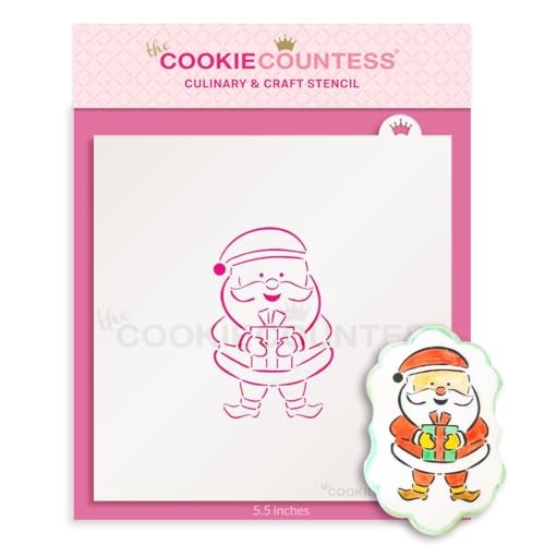 The Cookie Countess Inc The Cookie Countess Santa PYO Stencil - Image 3