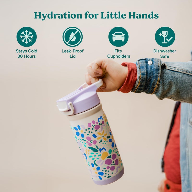 Reduce Hydrate Pro Kids 14oz Stainless Steel Insulated Water Bottle w/Straw â€“ Spill Proof Tumbler for Kids â€“ 30 Hour Cold Retention â€“ Dishwasher Safe Leak-Proof Design - Unicorn Magic - Image 2