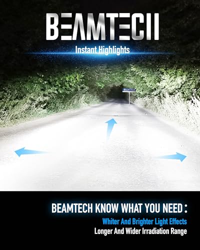BEAMTECH H7 Light Bulb, No Adapter Need High Speed Fan 6500K Xenon White H7 Bulbs or Fog Lights Pack of 2 - Image 2