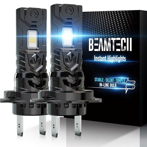 BEAMTECH H7 Light Bulb, No Adapter Need High Speed Fan 6500K Xenon White H7 Bulbs or Fog Lights Pack of 2 - Image 1