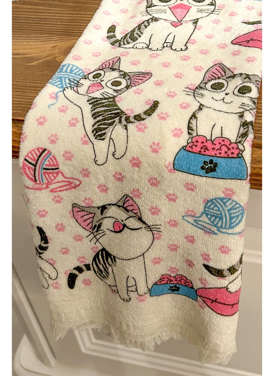 Cnr Garden Fringed Cotton Printed 100% Cotton 40X60 cm Hand Face Kitchen Towel Soft Patterned Water Absorbent Towel  - Image 2