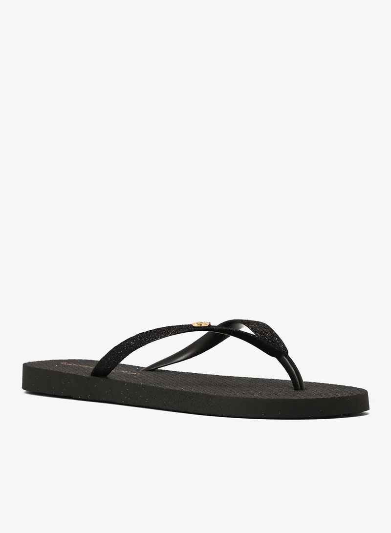 Carmen Steffens Black Shiny Flip-Flop