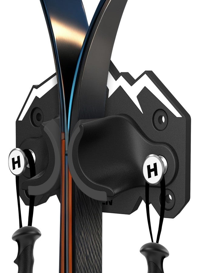 Hikeen Ski and Snowboard Wall Mount Rack - Heavy-Duty Garage Storage Organizer with Nonslip Pads, Fits All Skis & Snowboards,1pcs - Image 1