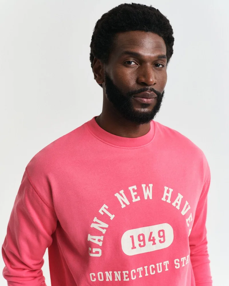 GANT  Varsity Worn Graphic Crew Neck Sweatshirt for Men | Best Price UAE