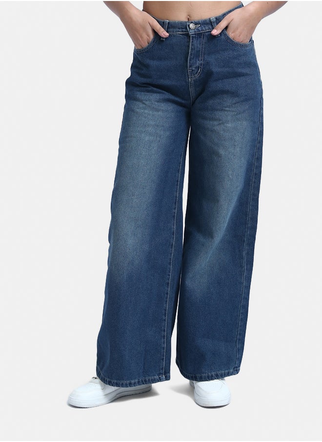RAVIN Casual Straight Leg Jeans with Slash Pockets  - Image 1