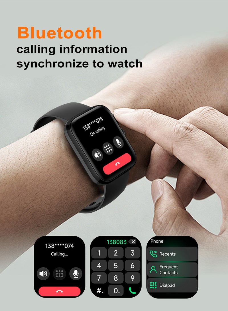 إبسون ساعة ذكية 1.85 بوصة، شاشة HD بتردد 60 هرتز، متعقب اللياقة البدنية مع معدل ضربات القلب ومستوى الأكسجين في الدم ومراقبة النوم، متوافقة مع IP68 مقاومة للماء - Image 4