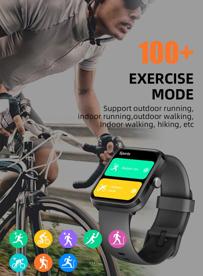 إبسون ساعة ذكية 1.85 بوصة، شاشة HD بتردد 60 هرتز، متعقب اللياقة البدنية مع معدل ضربات القلب ومستوى الأكسجين في الدم ومراقبة النوم، متوافقة مع IP68 مقاومة للماء - Image 5