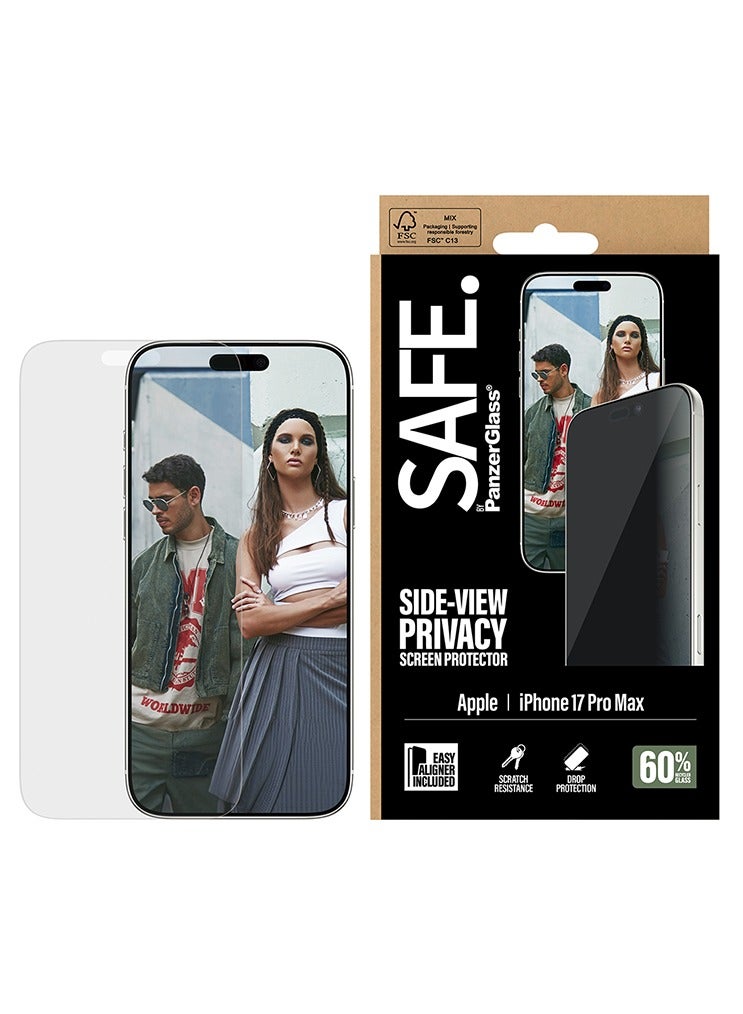 بانزرجلاس حماية شاشة بانزر جلاس SAFE ايفون 17 برو ماكس - شاشة كاملة حفظ الخصوصية - Image 1