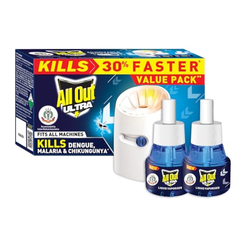 All Out Ultra Mosquito Repellant Combi Pack (Machine + 2 Refills) | Kills Dengue Mosquitoes, Pack Of 1 - Image 1