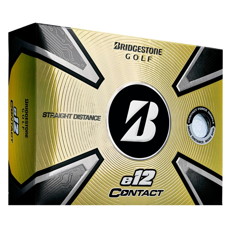 Bridgestone Golf 2023 Bridgestone Golf e12 Contact Golf Balls, White - Image 1