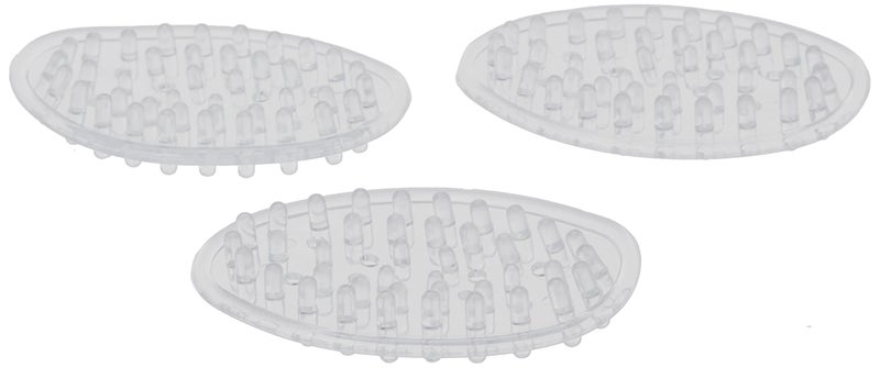 InterDesign iDesign Plastic Soap Dish, Soap Saver, and Kitchen Sponge Holder - Set of 3, 0.75” x 3.25” x 4.75”, Clear - Image 1