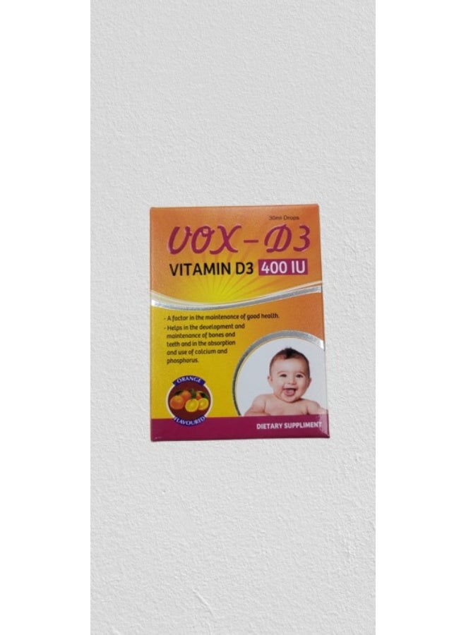 قطرات فيتامين د3 فوكس د3 400 وحدة دولية 30 مل