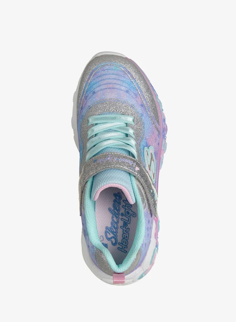 SKECHERS Girls Eternal Heart Lights Hook & Loop Sneakers