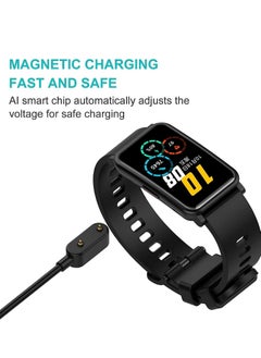 ELTRAZONE Charger Compatible with Huawei Watch Fit, USB Charging Cable Cord Base Dock Charger Adapter Stand For Huawei Band 6/7/8 smartwatch (Black)  - Image 2