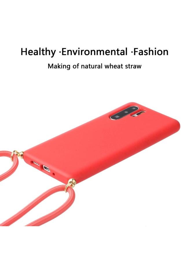 S-TOP Case For Huawei P30 Pro Wheat Straw Material + TPU Protective Case with Lanyard - Image 2