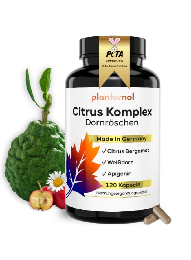 Plantomol Citrus Complex – Supports Relaxation, Stress Relief & Antioxidant Protection, Made in Germany, 120 Capsules - Image 1
